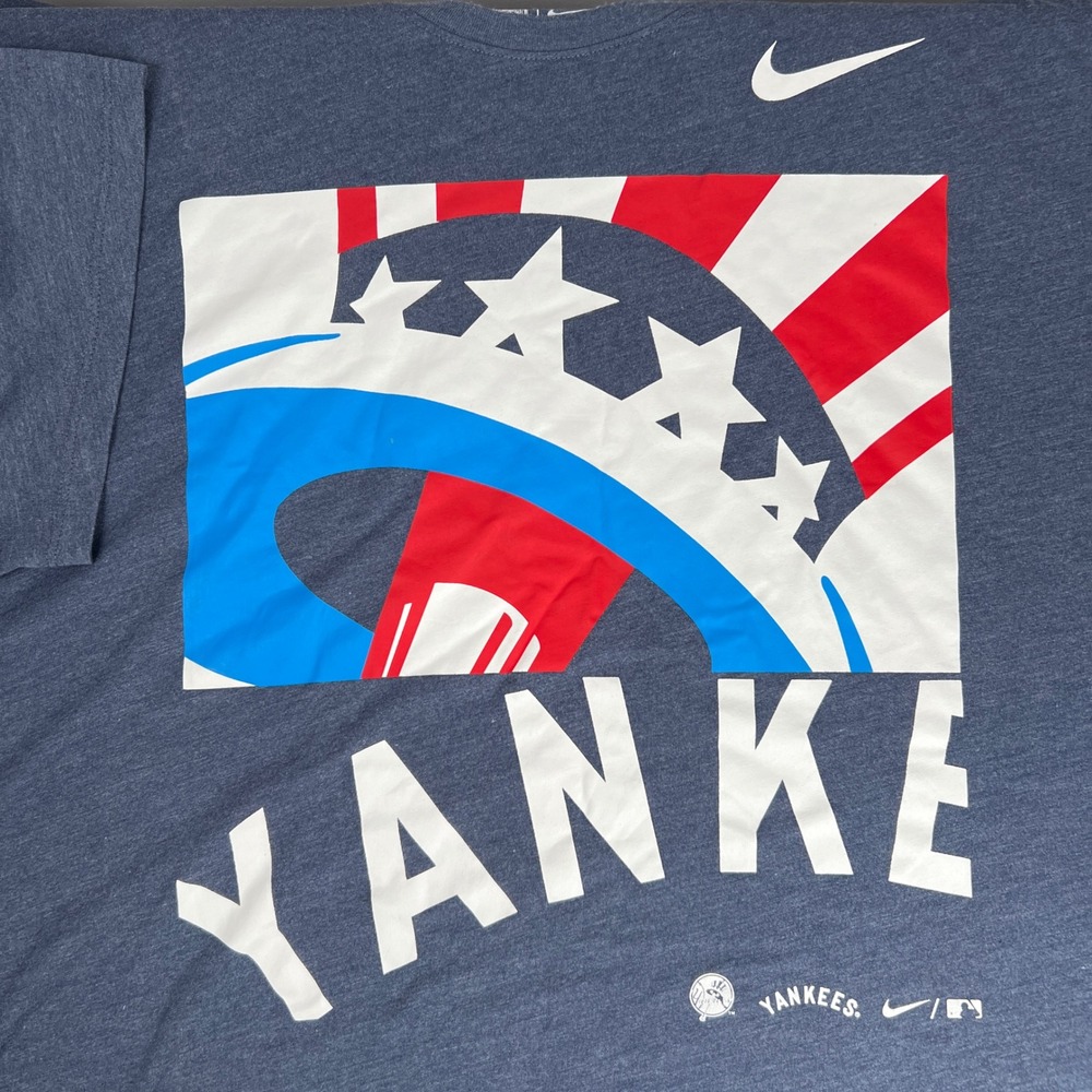 New York Yankees 3XL Nike Cooperstown Collection Mens Tri Blend Graphic T Shirt